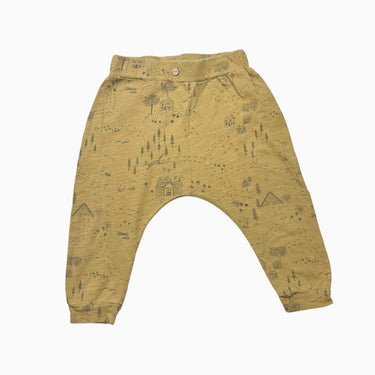 Pantalon ocre à motifs 12-18M