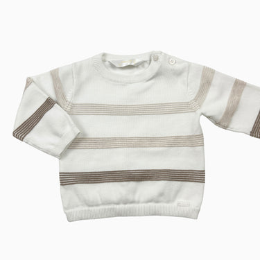 Pull blanc rayé NB