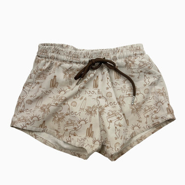 Short maillot avec filet sauge arc-en-ciel 4-5Y
