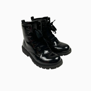 Bottes noires vernies à lacet 32EU