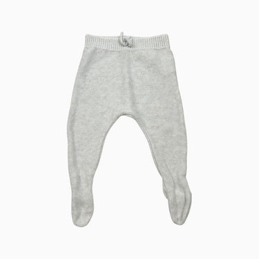 Legging à pied gris en tricot 1-3M