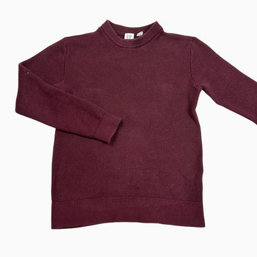 Pull lie de vin en tricot M 10Y