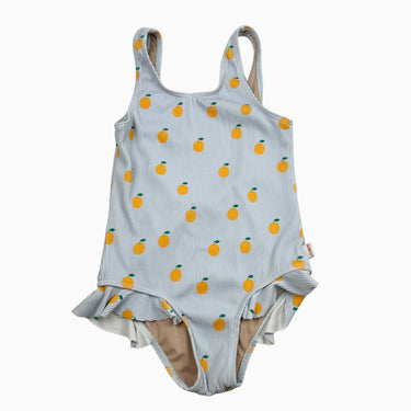 Maillot bleu tangerines côtelé 12Y