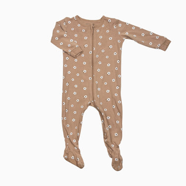 Pyjama latté fleuri 12M