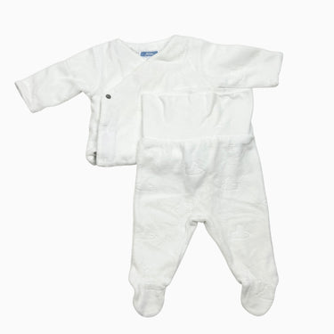 Ensemble blanc oiseaux en velours 3M