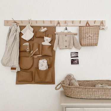 Rangement mural 'Wall Tidy' mauve en cuir vegan