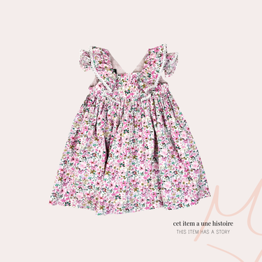 Robe fleuri rose fait à Victoria 5Y